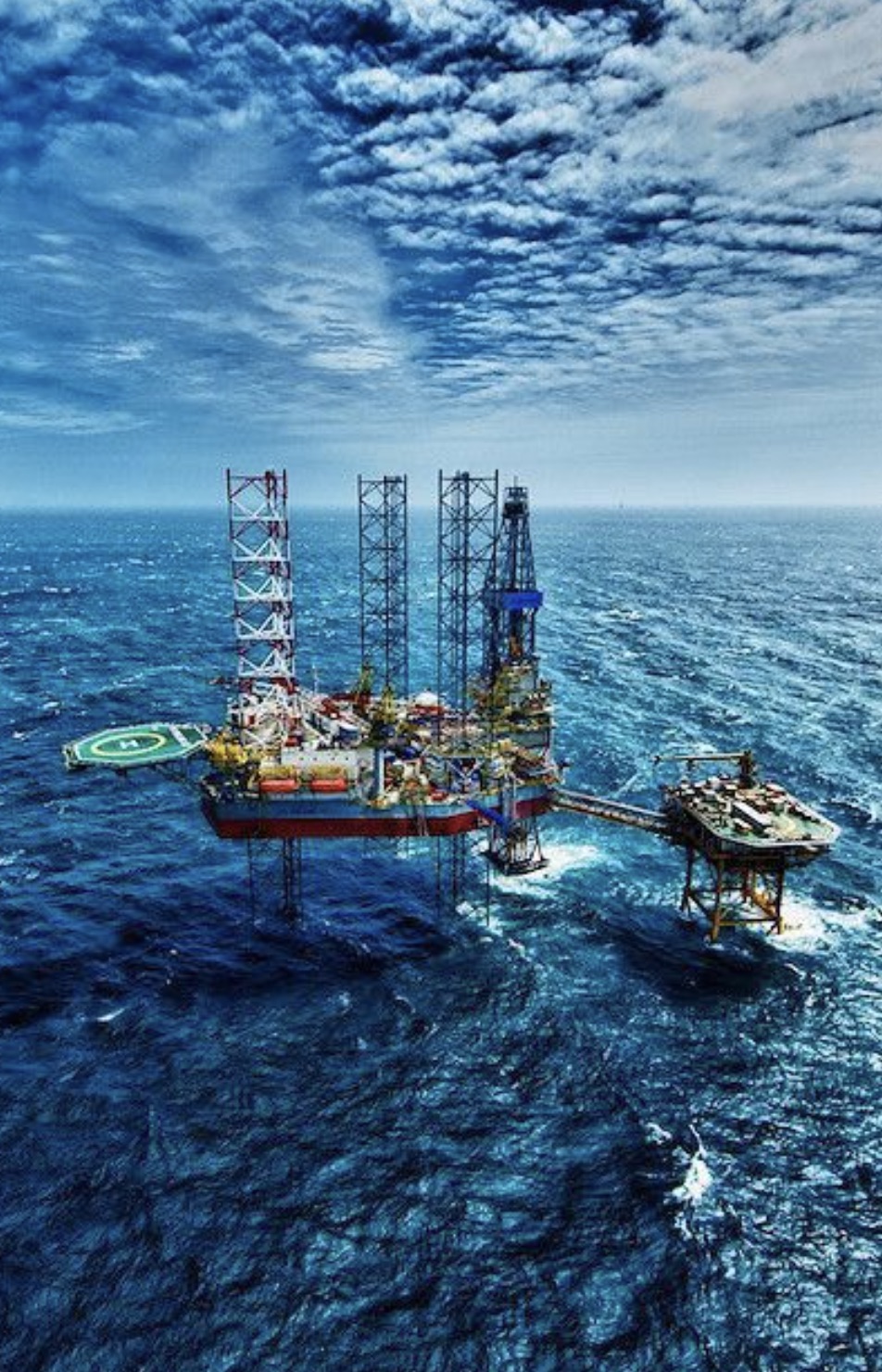 beautiful oil rig